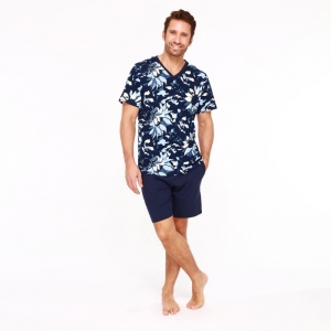 Vincent, herenpyjama short NAVY