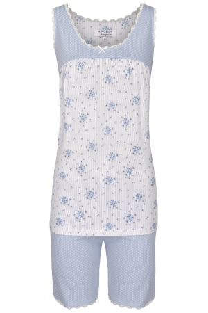 Dames pyjama shorty BLUE