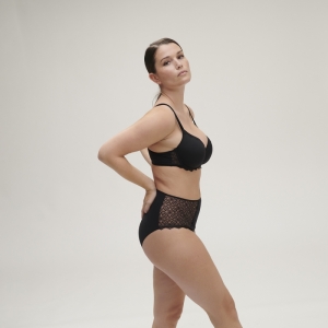 Escale slip hoge taille ZWART