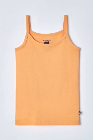 Woody meisjes singlet ORANJE