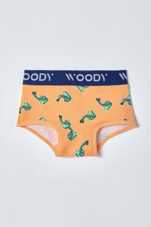 Woody meisjes short krokodil ORANJE