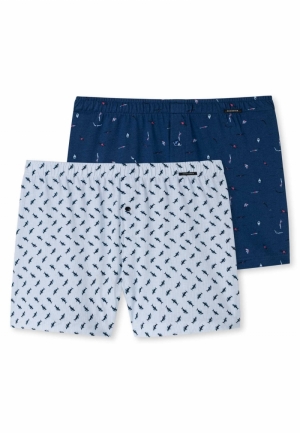 Heren shorts 2-pack BLAUW