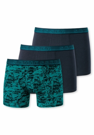 Jongens shorts 3-pack TURQUOISE BLAUW