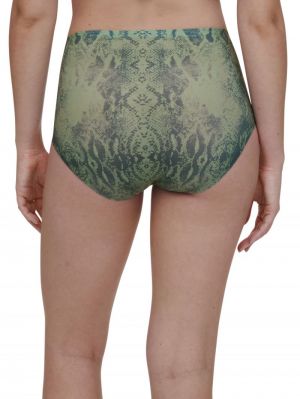 Soft stretch high waist briefs PYTHON PRINT