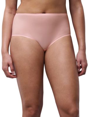 Soft stretch high waist briefs FLUOR PINK