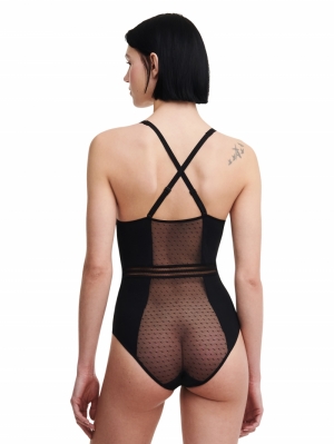 Rodeo bodysuit ZWART