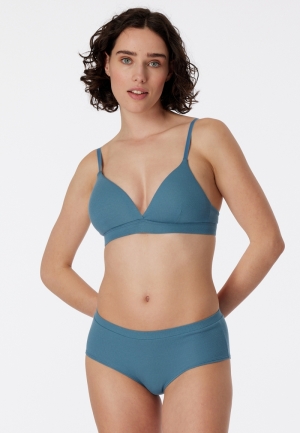 Short dubbelrib BLAUWGRIJS