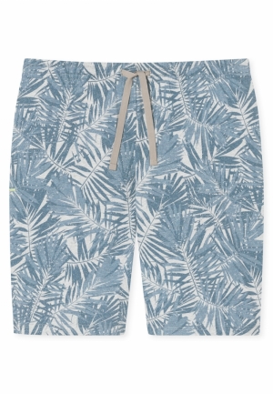 Pyjama kort met ronde hals BLAUW