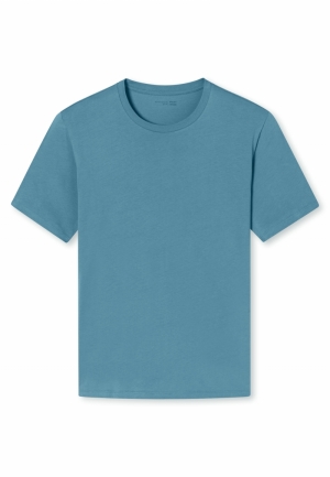 Pyjama kort met ronde hals BLAUW