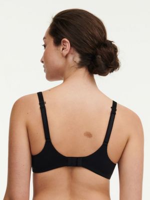 Norah Chic Plunge T-shirt bh ZWART
