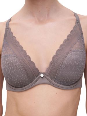 Norah Chic Plunge T-shirt bh BRONZED TAUPE