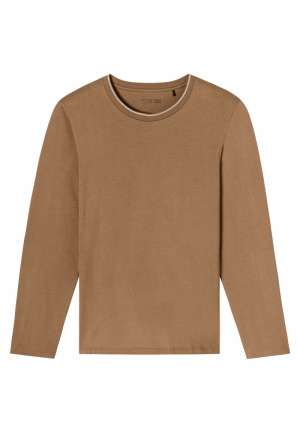 Shirt lange mouwen Mix + Relax WHISKEY
