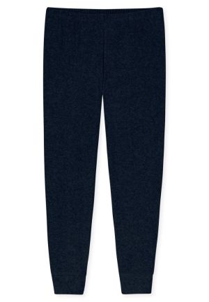 Pyjama gestreept badstof NACHTBLAUW