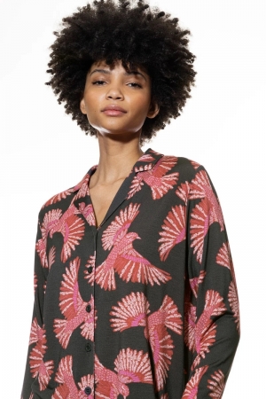 Flying Bird doorknooppyjama THUNDER GREY