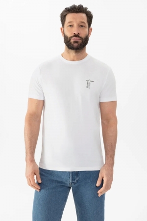 Pyjamashirt korte mouw WIT