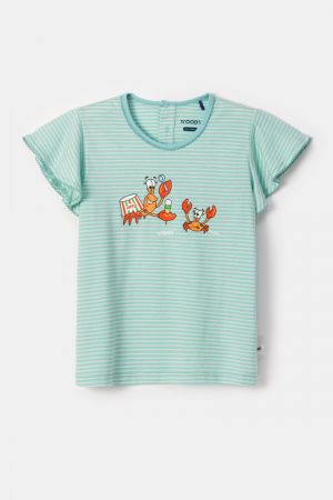 Meisjespyjama heremietkreeft TURQUOISE