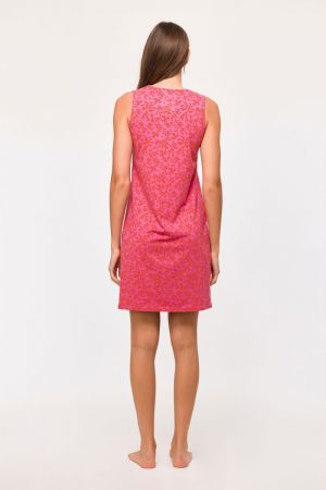 Nachtkleed koraalprint ROOD