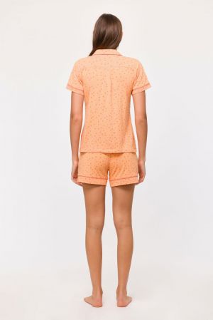 Pyjama bolletjes print ORANJE