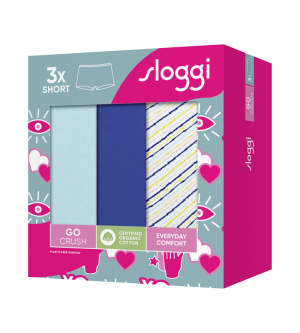 Sloggi GO Crush Short 3-pack BLUE