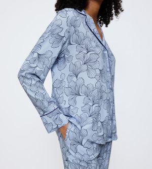 Boyfriend pyjama lang BLAUW