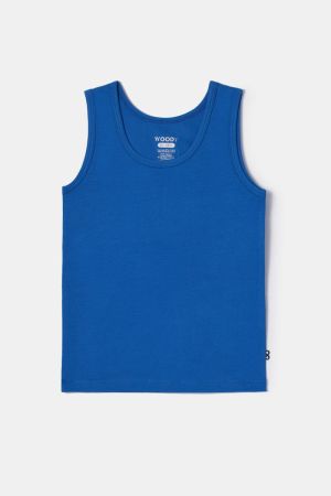 Jongens singlet DONKERBLAUW