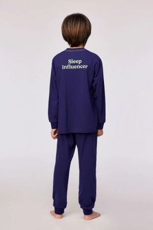 Jongenspyjama Dream big DONKERBLAUW