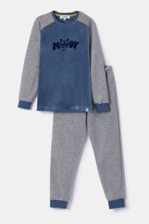 Jongenspyjama Moody BLAUWGRIJS