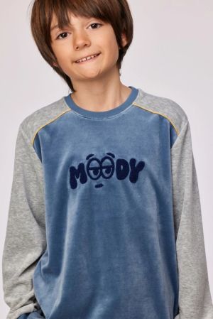 Jongenspyjama Moody BLAUWGRIJS