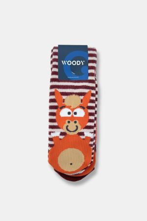 Warme kousen met anti-slip BRUIN