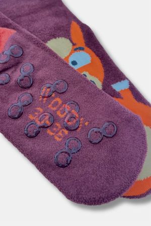 Warme kousen met anti-slip BRUIN