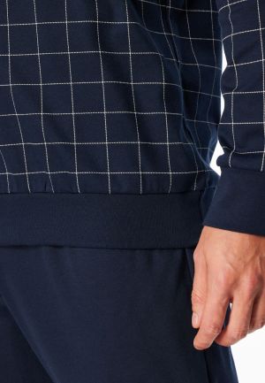 Lange pyjama fine interlock NACHTBLAUW