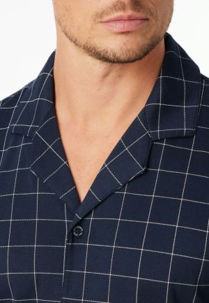 Lange pyjama fine interlock NACHTBLAUW