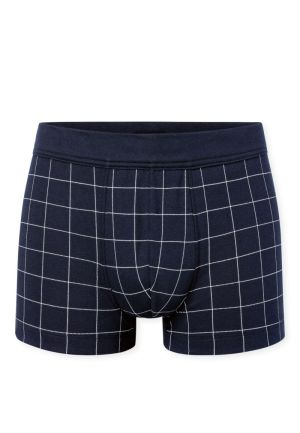 Short fijne geruit NACHTBLAUW