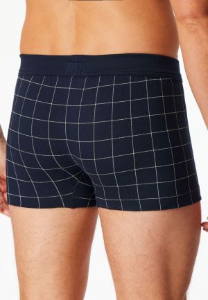 Short fijne geruit NACHTBLAUW