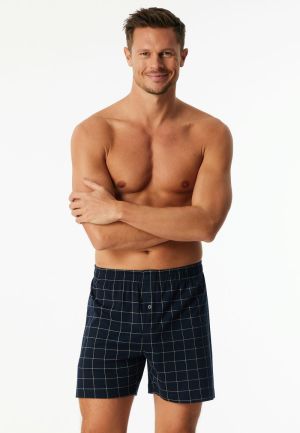 Boxershort geruit NACHTBLAUW