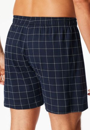 Boxershort geruit NACHTBLAUW