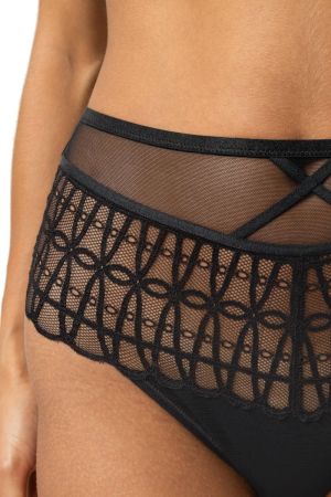 Captivating high waist slip ZWART