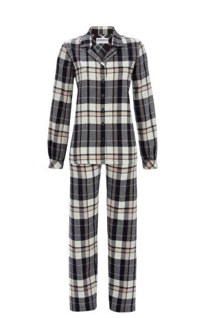 Pyjama, flanel DONKERBLAUW