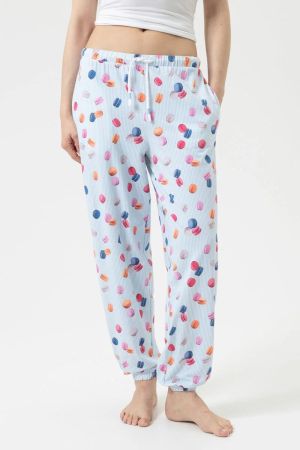 Pyjamabroek lang POWDER BLUE