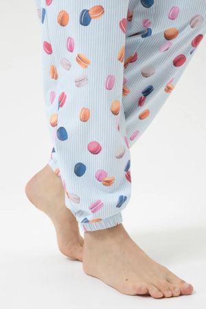 Pyjamabroek lang POWDER BLUE