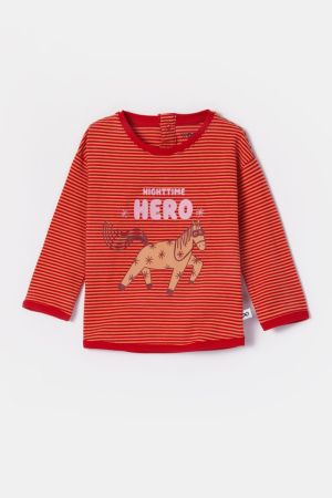 Babypyjama Nighttime Hero ROOD-ORANJE