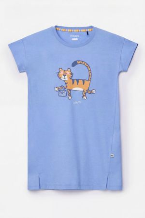 Slaapkleedje tijger BLAUW