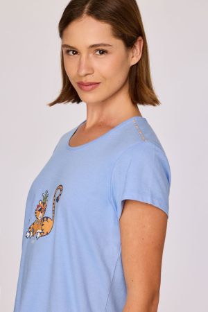 Damespyjama BLAUW