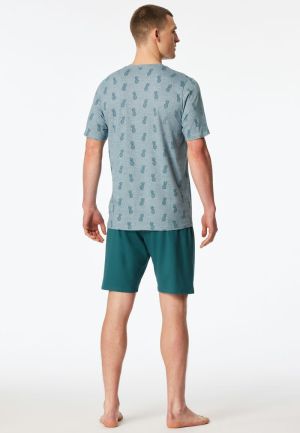 Korte pyjama ananas GROEN