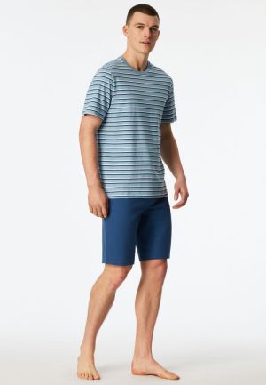 Korte pyjama streepjes PACIFIC BLUE