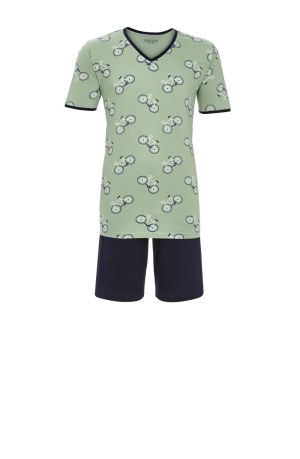 Herenpyjama met fietsjes BASILICUM