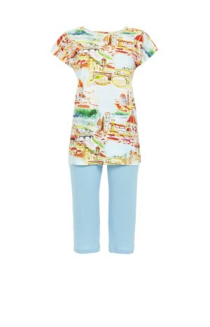 Pyjama met all-over print MEERKLEURIG