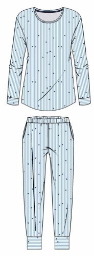 Pyjama gestreept en hartjes AIR BLUE