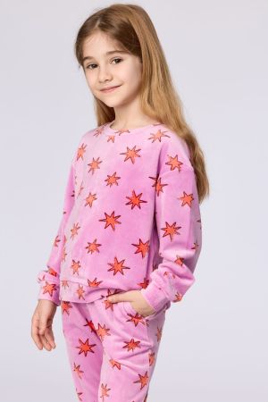 Meisjespyjama sterrenprint ROZE