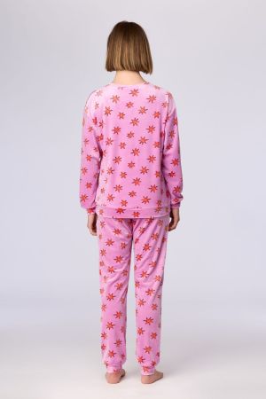 Pyjama sterrenprint ROZE